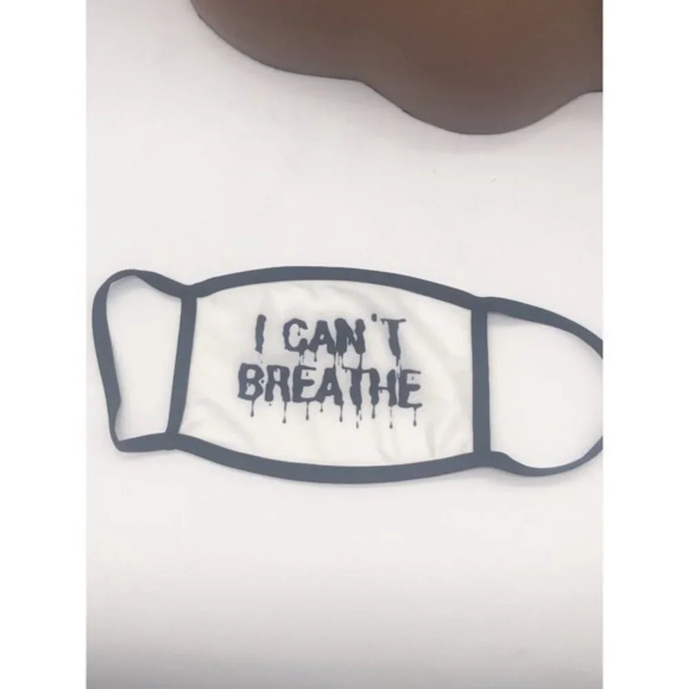 I Cant Breathe Face Mask For Unisex Pink Or White Fashion‎ Style